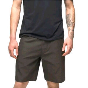 Prana Brion Shorts Mens 34 Brown Nylon Stretch Outdoor Hiking Camping Pockets